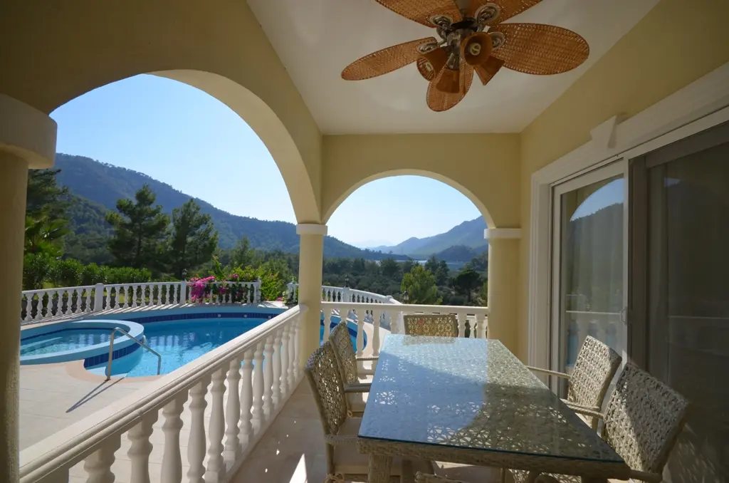 Shaded terrace